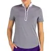 JoFit Women's Melange Mock Polo - Fog