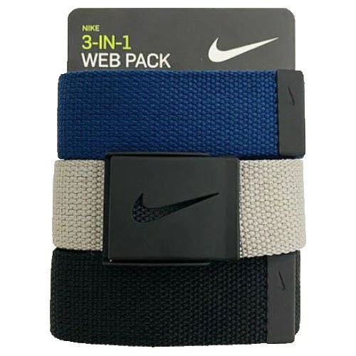 Nike Men's 3 Pack Golf Web Belt 4 Nike Men's 3 Pack Golf Web Belt - Image 4